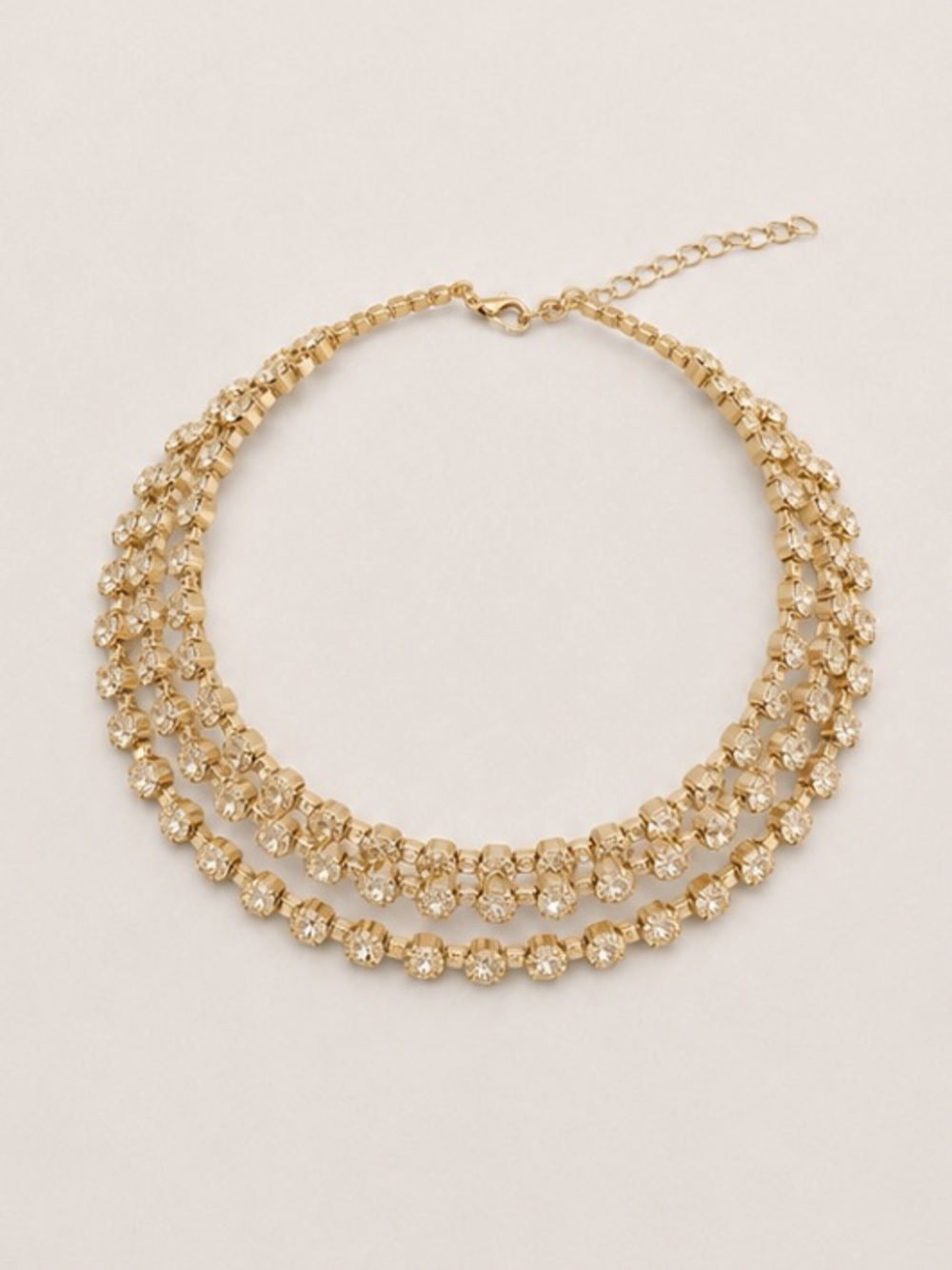 New! Gold Rhinestone Collar Necklace NWOT